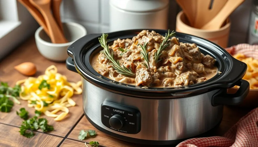 easy beef stroganoff slow cooker recipe rosemary