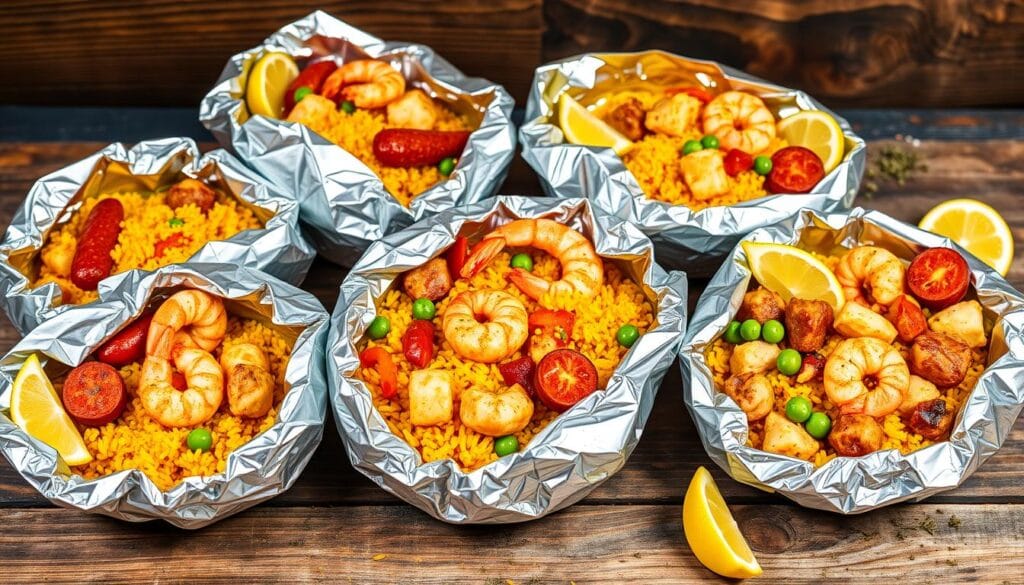 paella-inspired foil packets