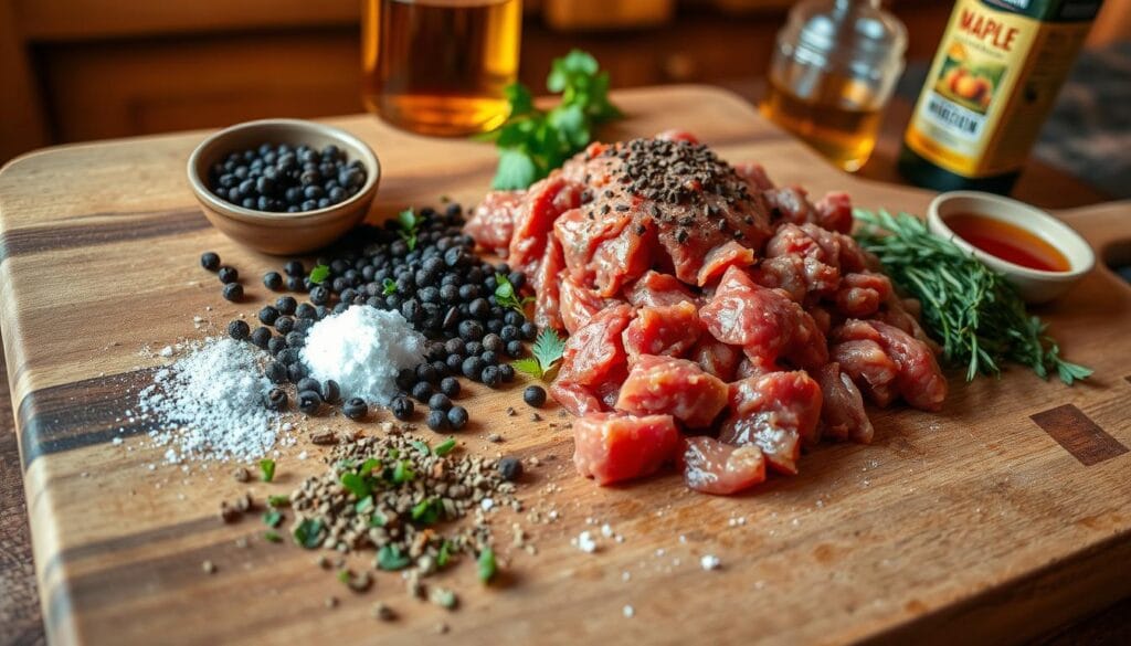 venison sausage ingredients