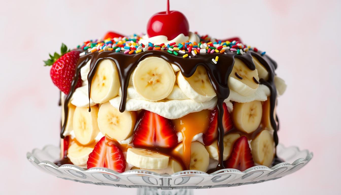 banana split cake recipe